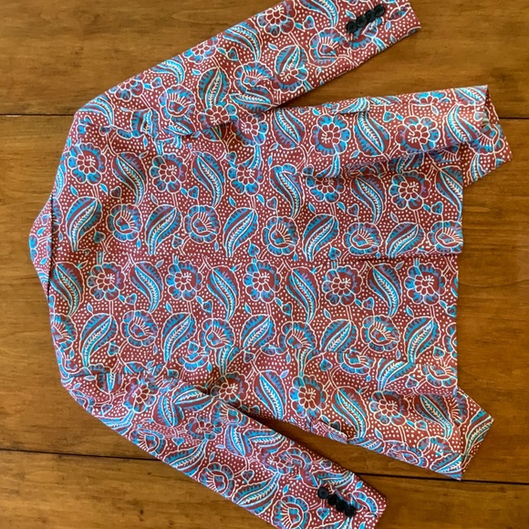 Veronica Beard Empire Paisley Patterned Linen Blazer - Picture 4 of 5